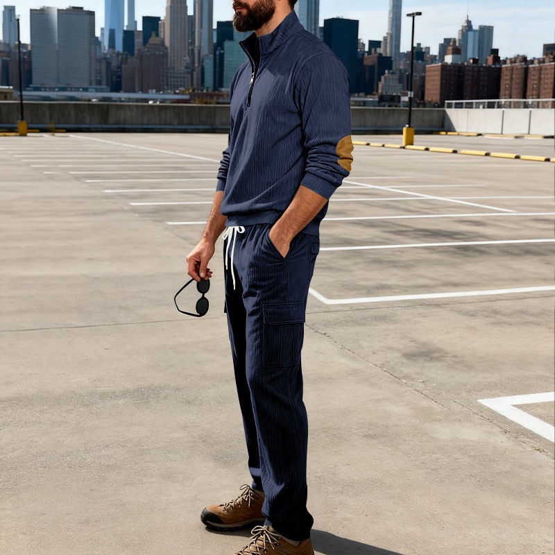 Herren-Cord-Sweatshirt-Set für Outdoor-Aktivitäten