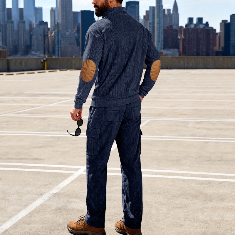 Herren-Cord-Sweatshirt-Set für Outdoor-Aktivitäten