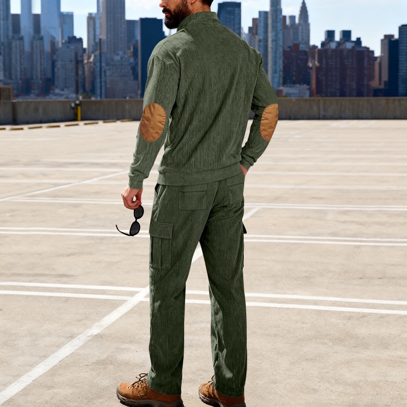 Herren-Cord-Sweatshirt-Set für Outdoor-Aktivitäten