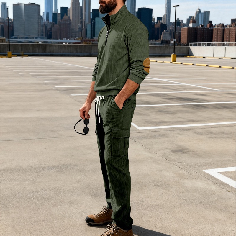 Herren-Cord-Sweatshirt-Set für Outdoor-Aktivitäten