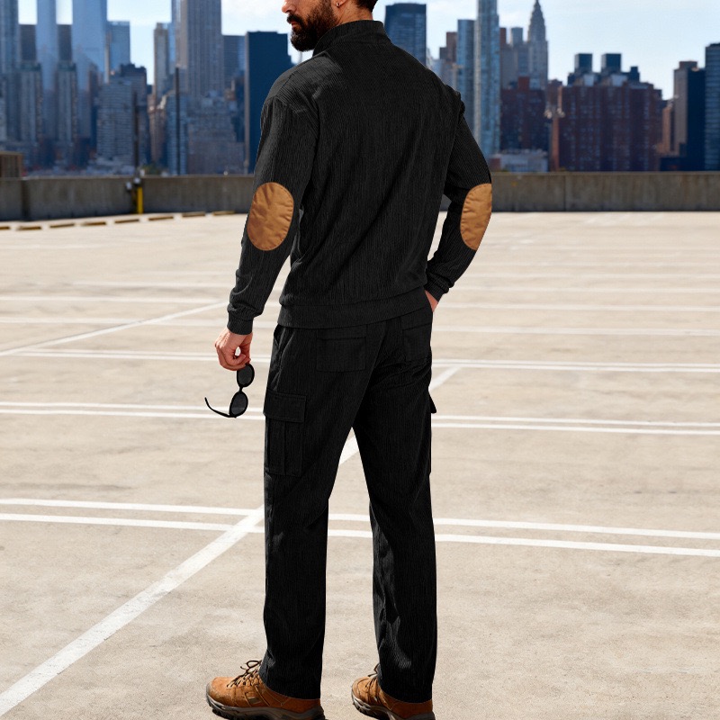 Herren-Cord-Sweatshirt-Set für Outdoor-Aktivitäten