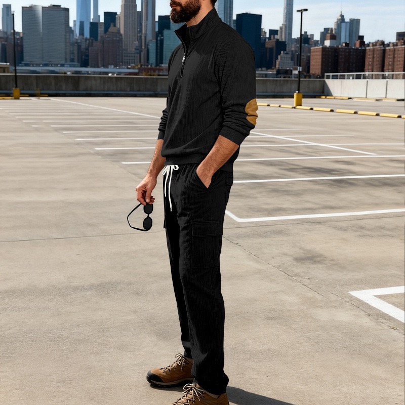 Herren-Cord-Sweatshirt-Set für Outdoor-Aktivitäten