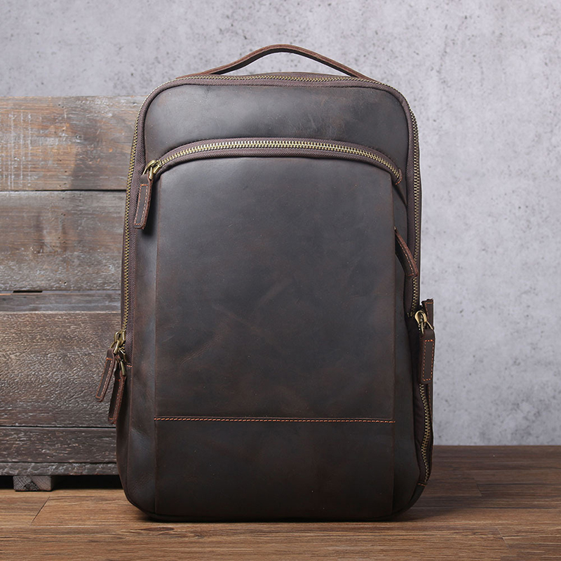 Vintage-Rucksack aus echtem Leder BP01