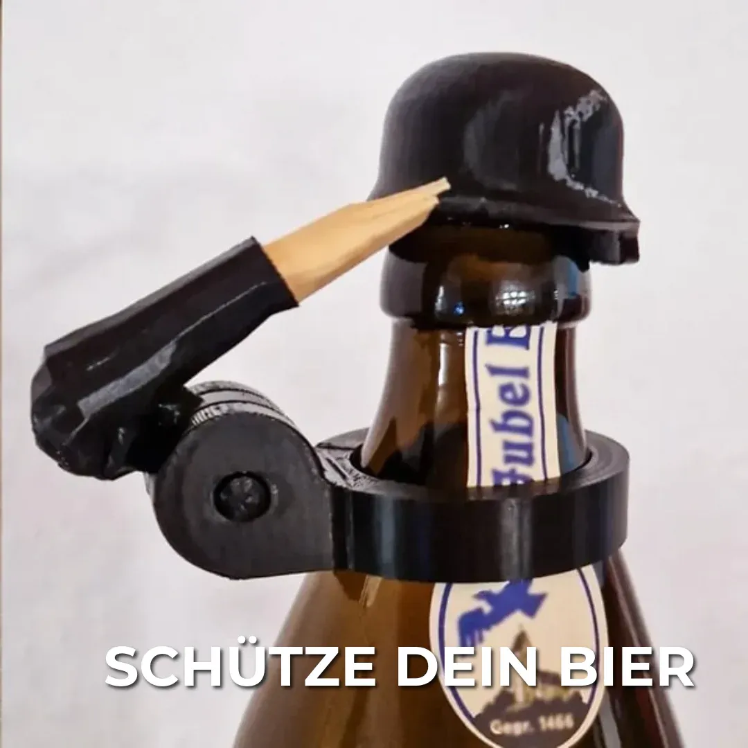 Soldaten-Bierflaschenhelm