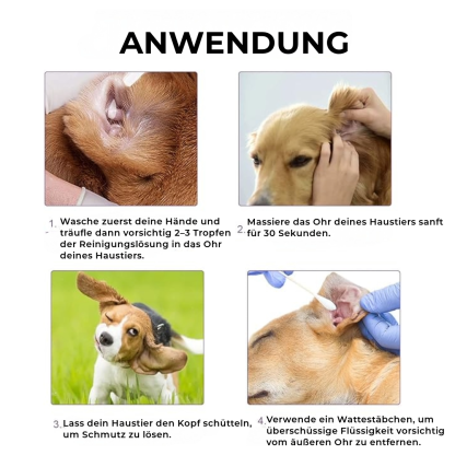 Tiefenreinigender Ohrenreiniger für Haustiere