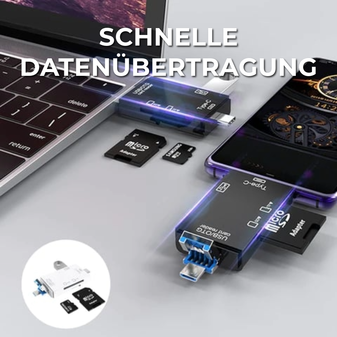 6-in-1 Multifunktionaler Kartenleser