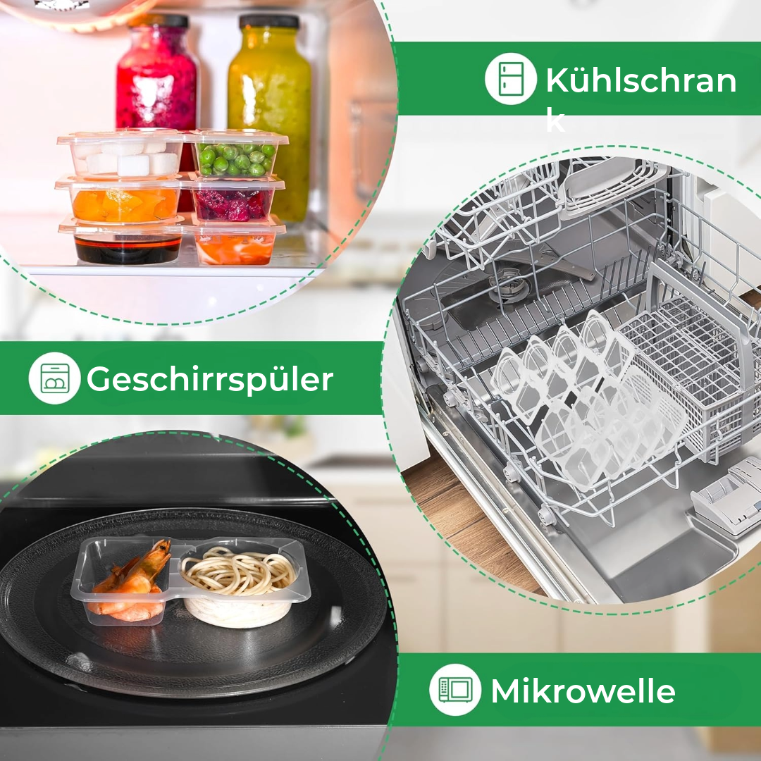 Frischhaltebox mit doppeltem Fach 1 Set [10 Stück]