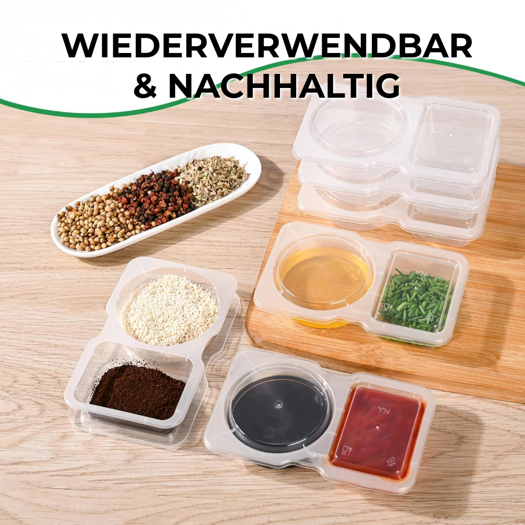 Frischhaltebox mit doppeltem Fach 1 Set [10 Stück]