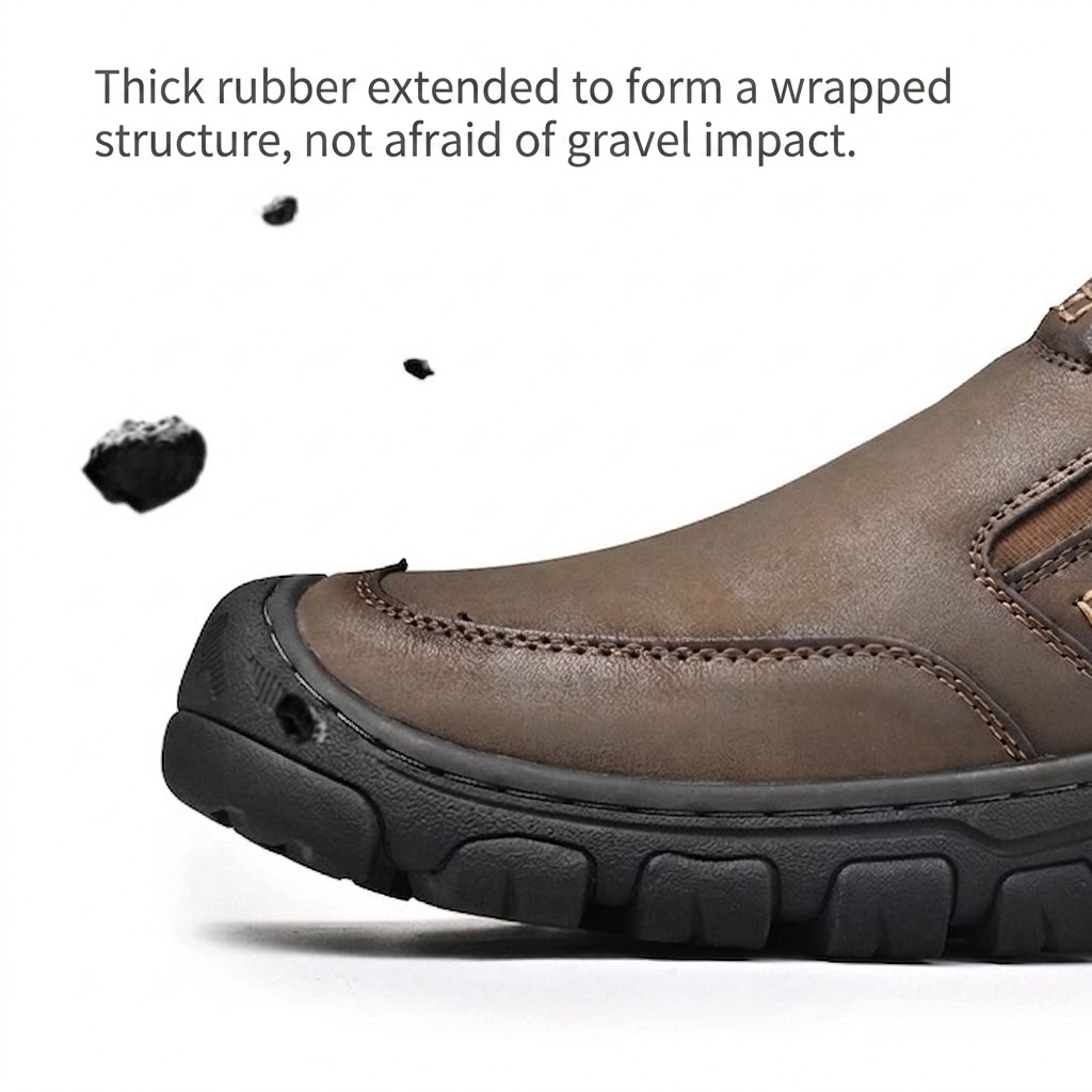 Men's Genuine Leather Orthopedic Slip-on Walking Shoes