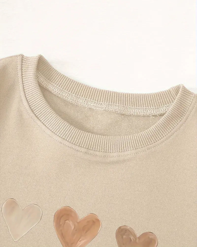 Pullover Buntes herzförmiges Oberteil