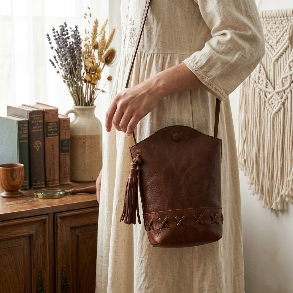 Women's Vintage Genuine Leather Crossbody Bag WLB01