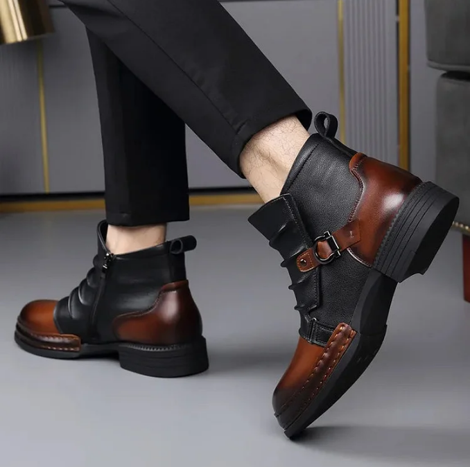 📢 ⏰Men's Genuine Leather Ankle Boots👞