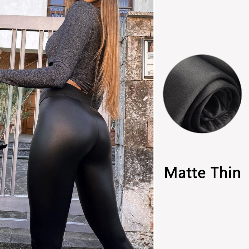 💖LETZTE TAG AKTION - 50% RABATT 💖 Damen-Leggings aus Leder mit hoher Taille und Verdickung