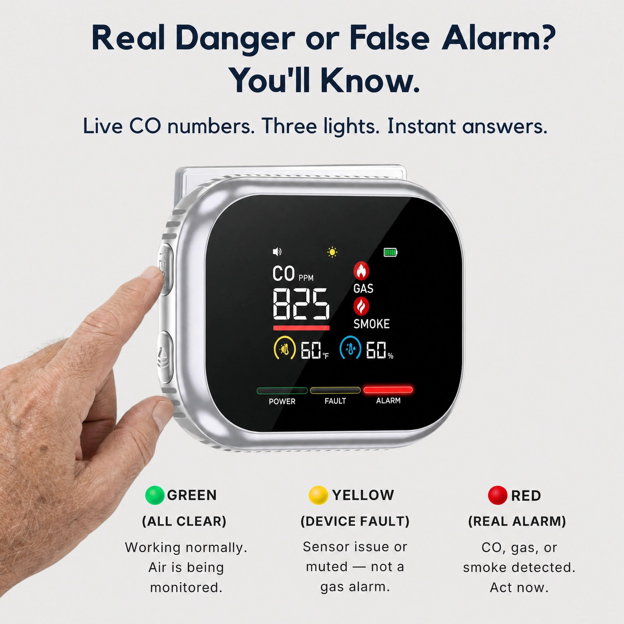 ZAZROE™ 6 In 1 CO Detector