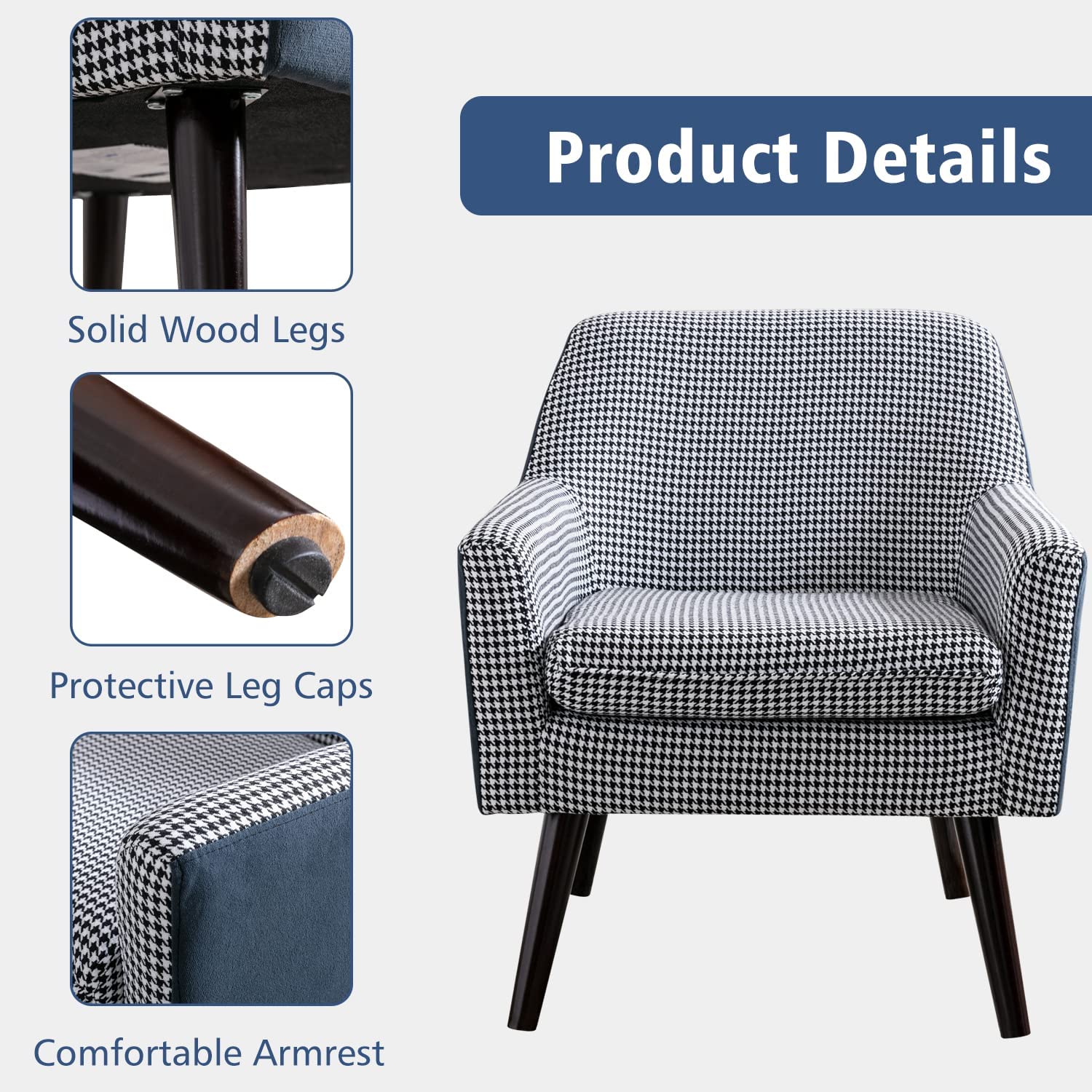 Black/WhiteAccent Chair