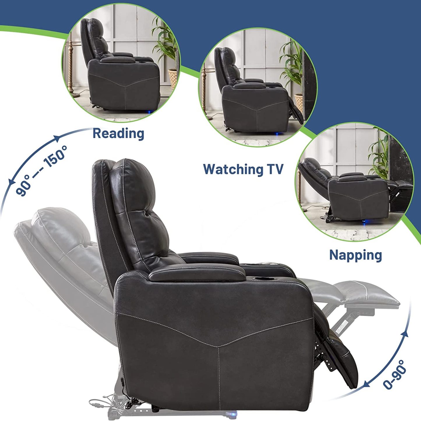 GreyRecliner chairs