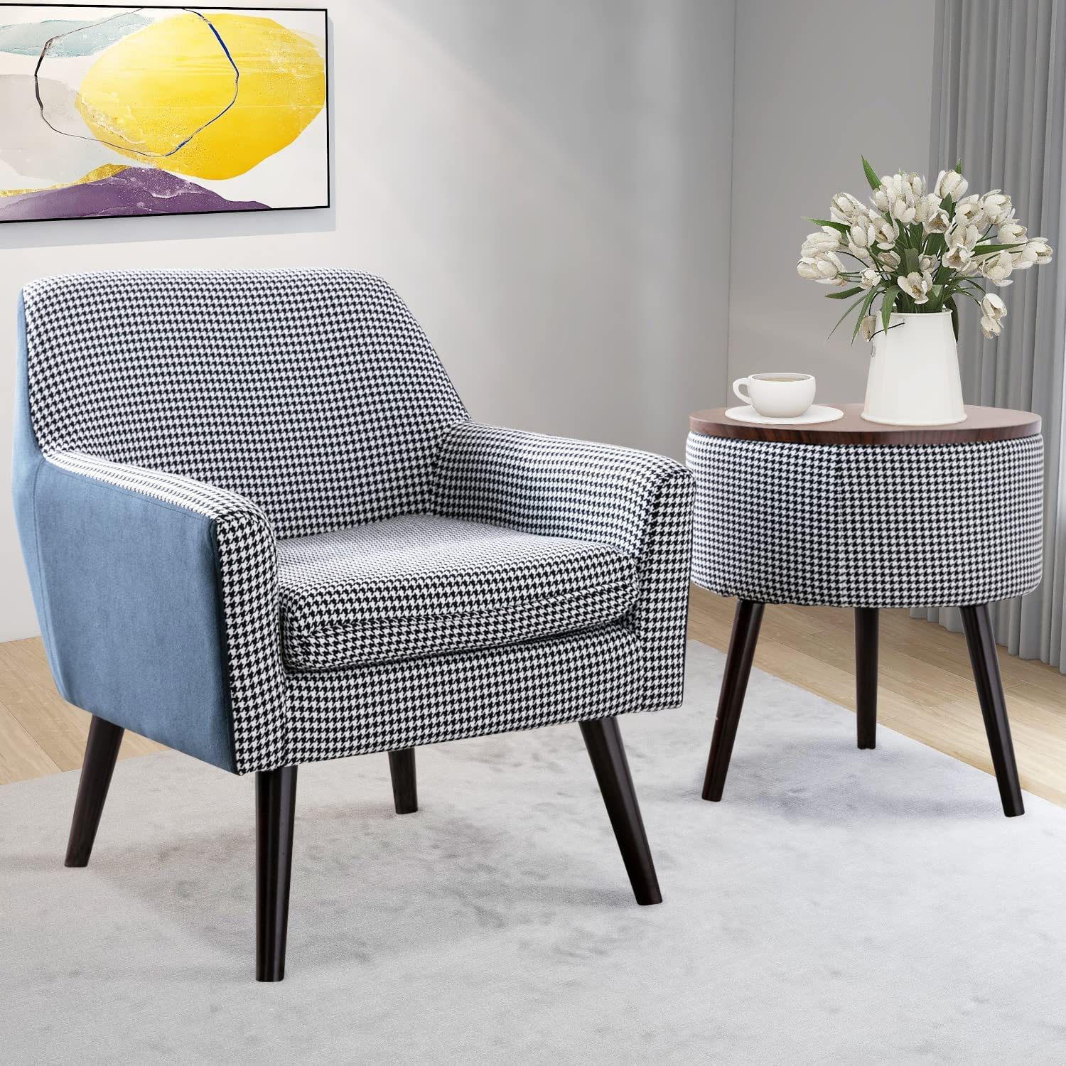 Black/WhiteAccent Chair