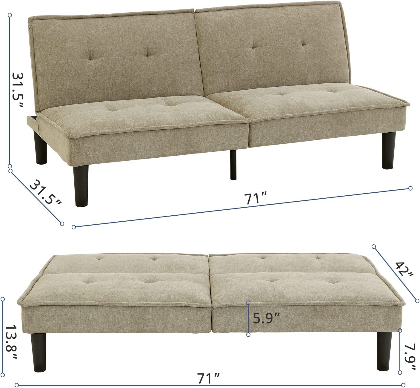 Khaki Sage Sofa  