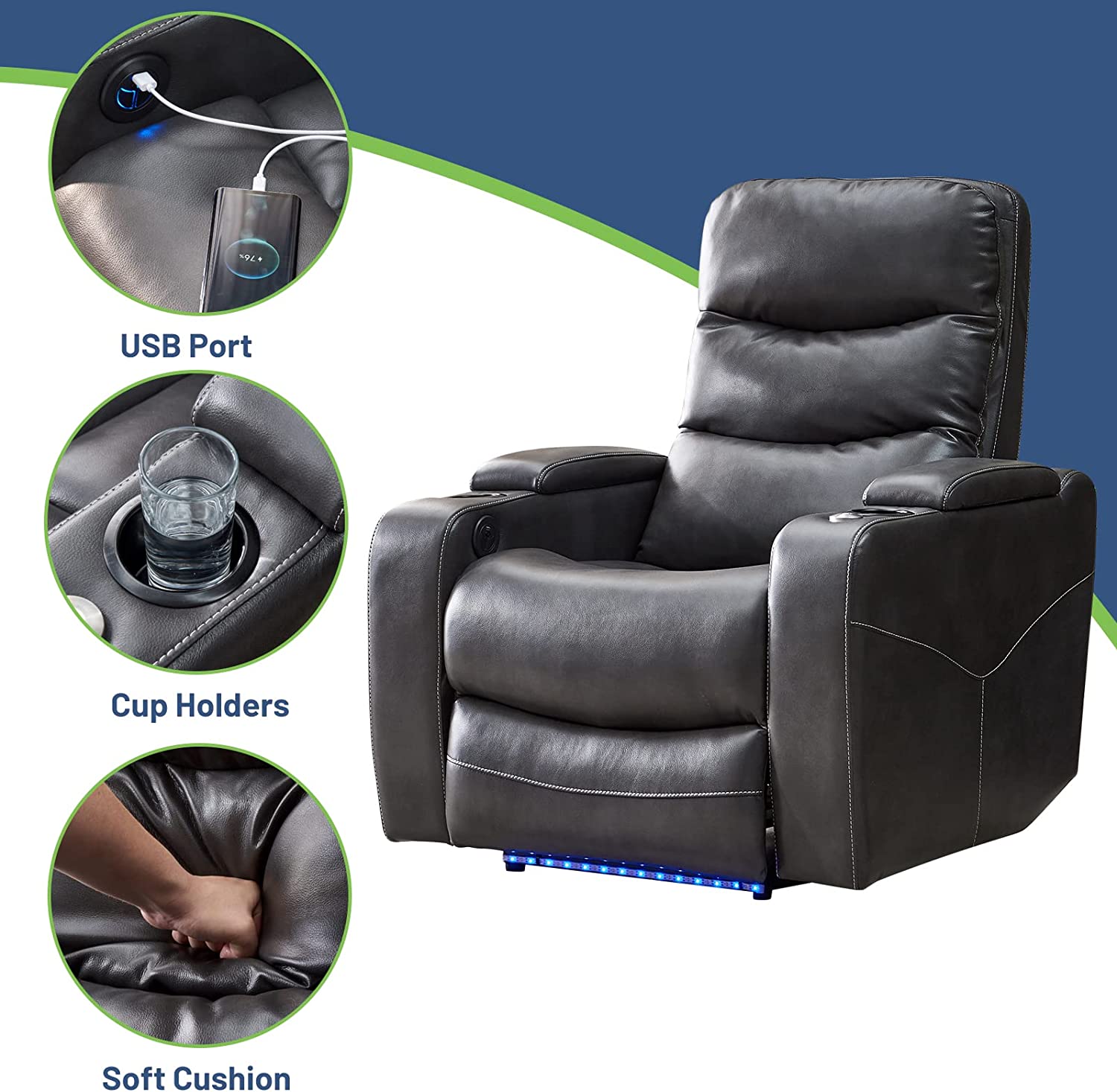 GreyRecliner chairs