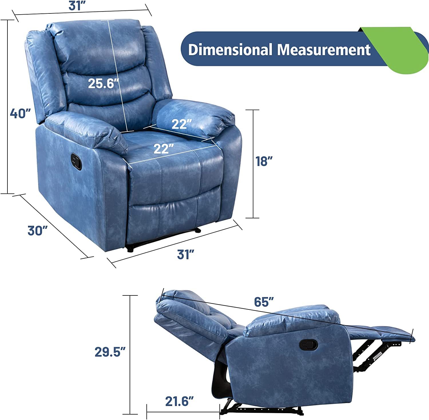 BlueRecliner chairs