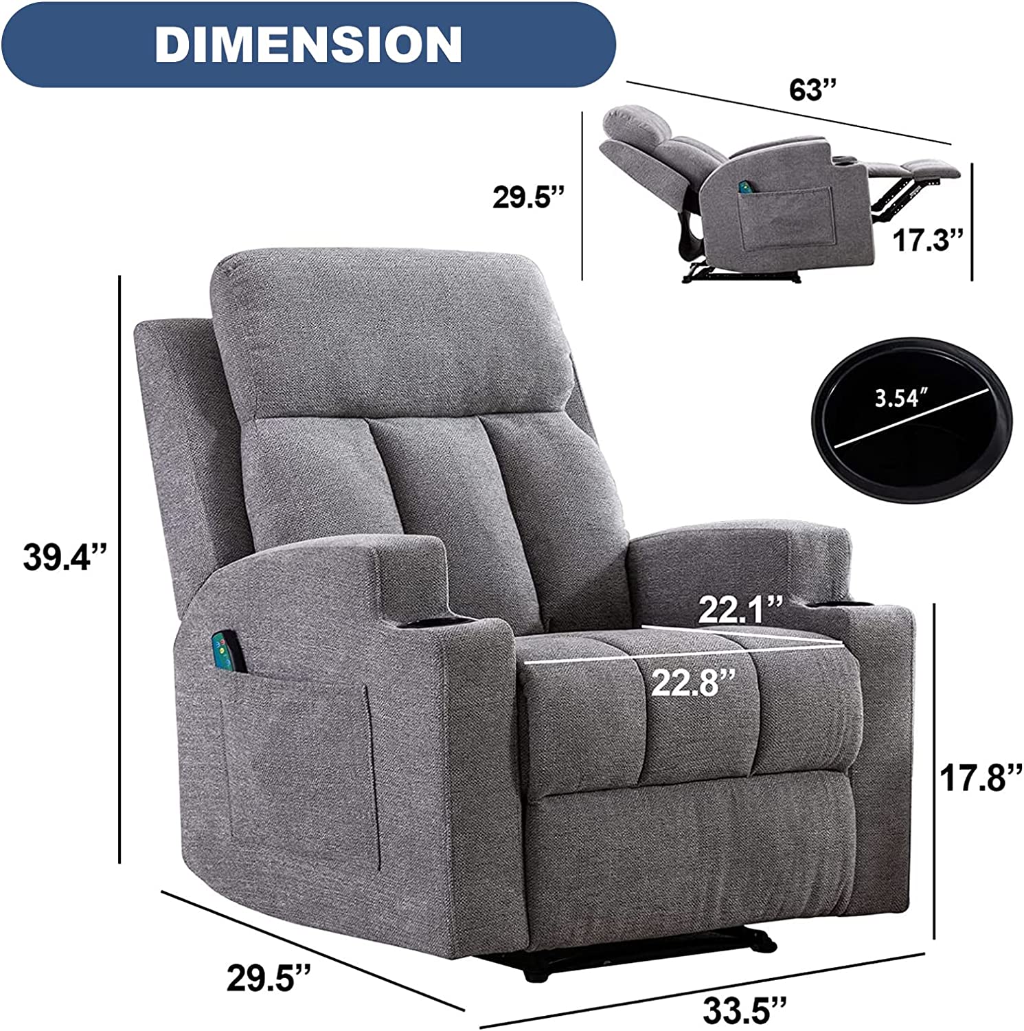 Light GreyRecliner chairs
