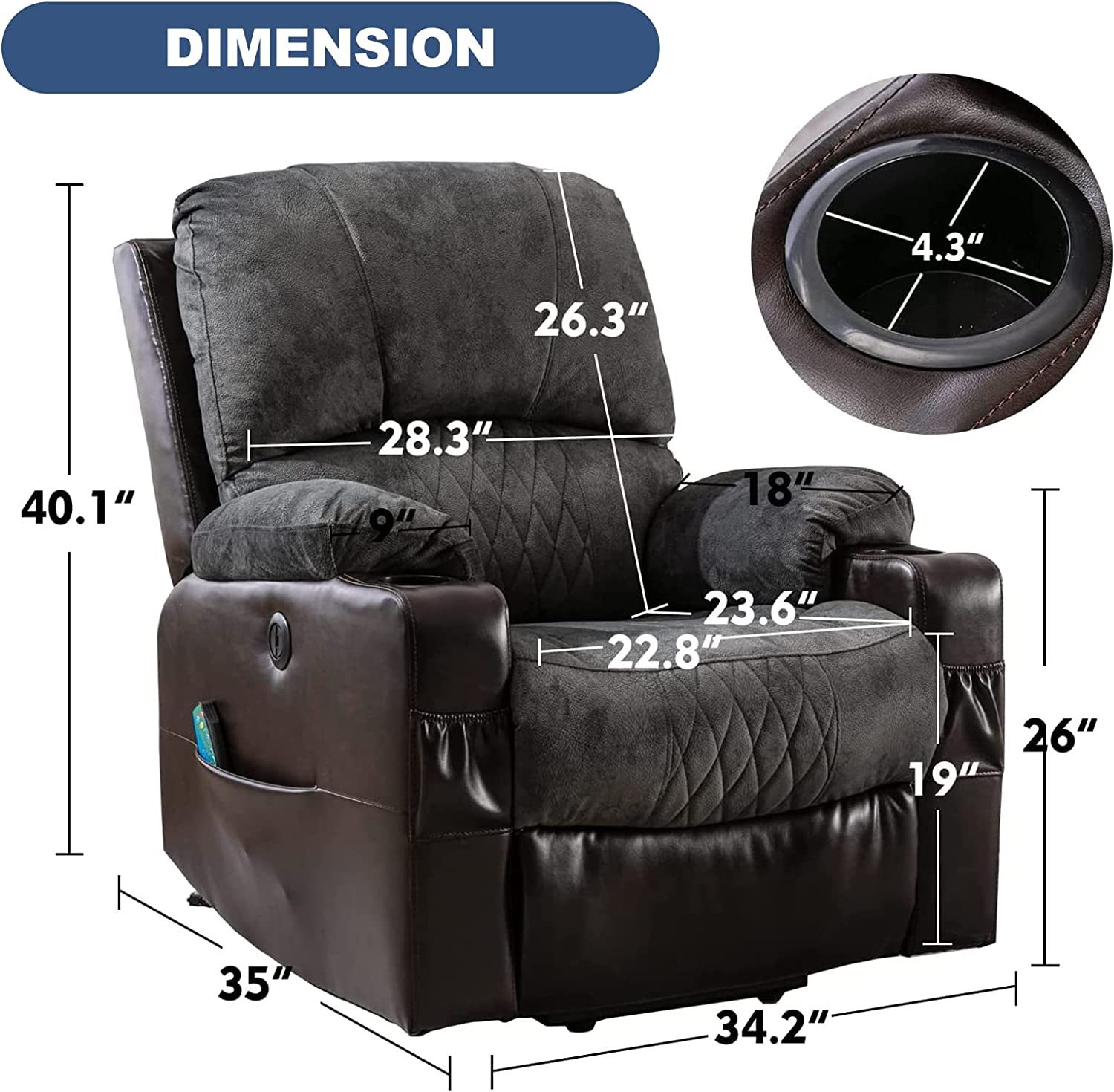 GreyRecliner chairs