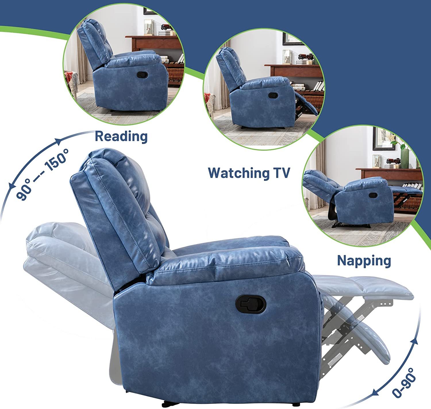 BlueRecliner chairs