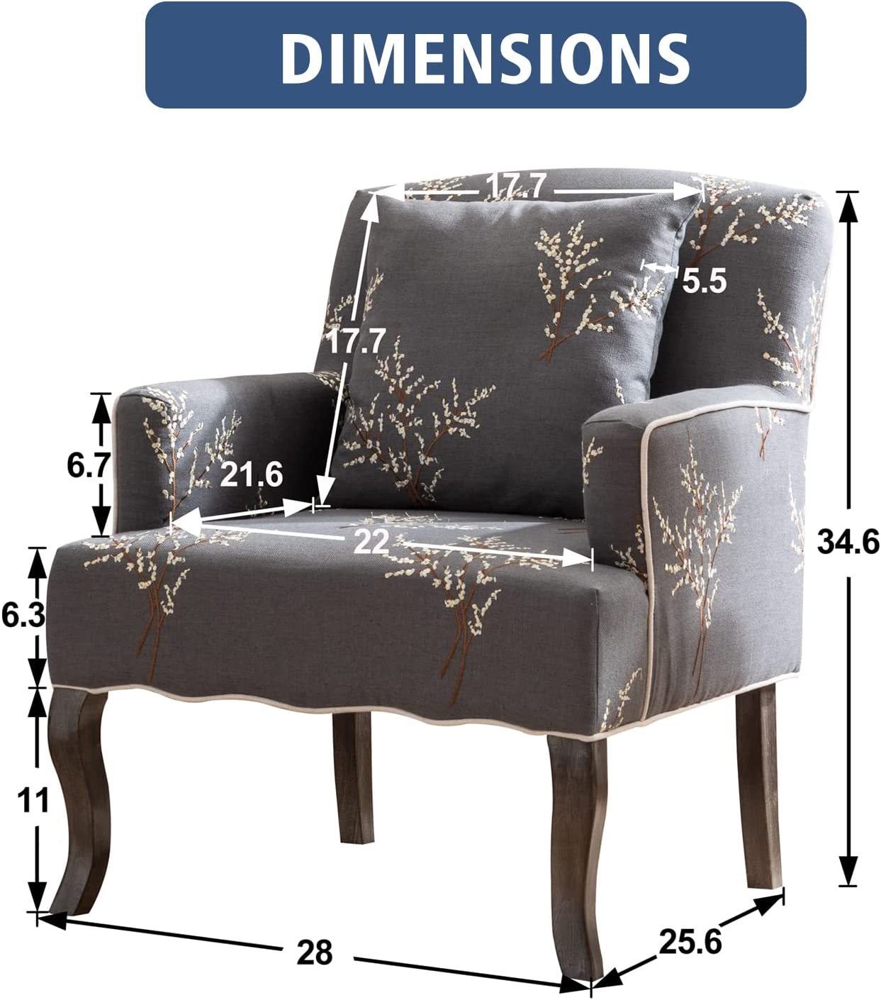 GrayAccent Chair