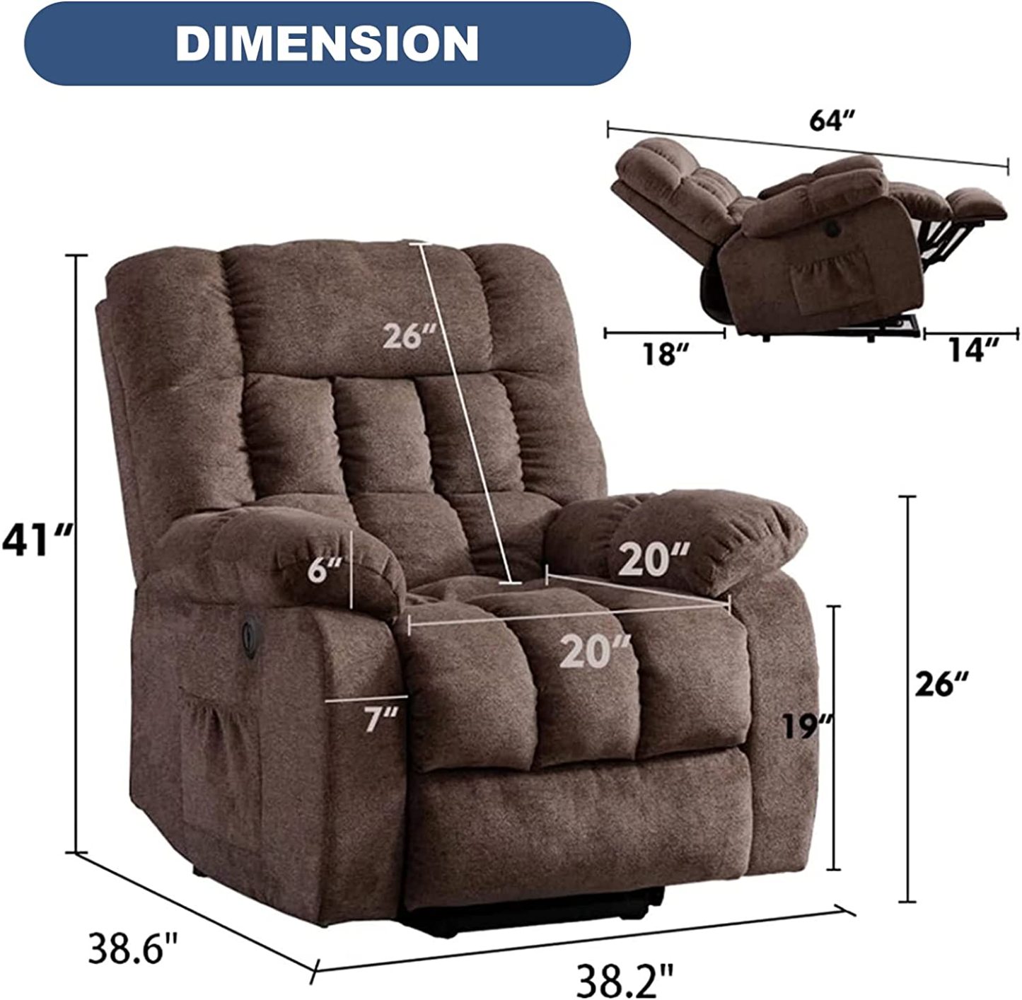 TaupeRecliner chairs