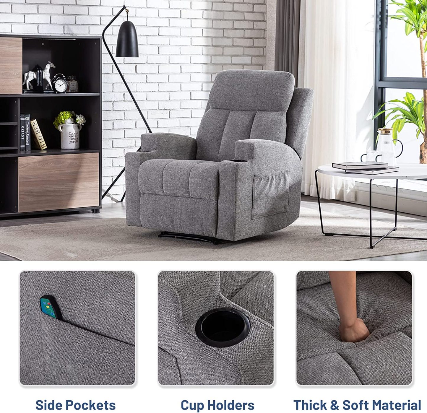 Light GreyRecliner chairs