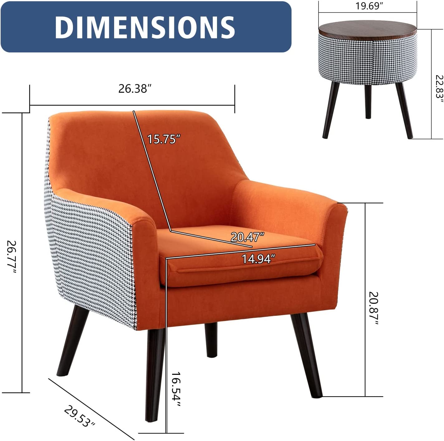 OrangeAccent Chair