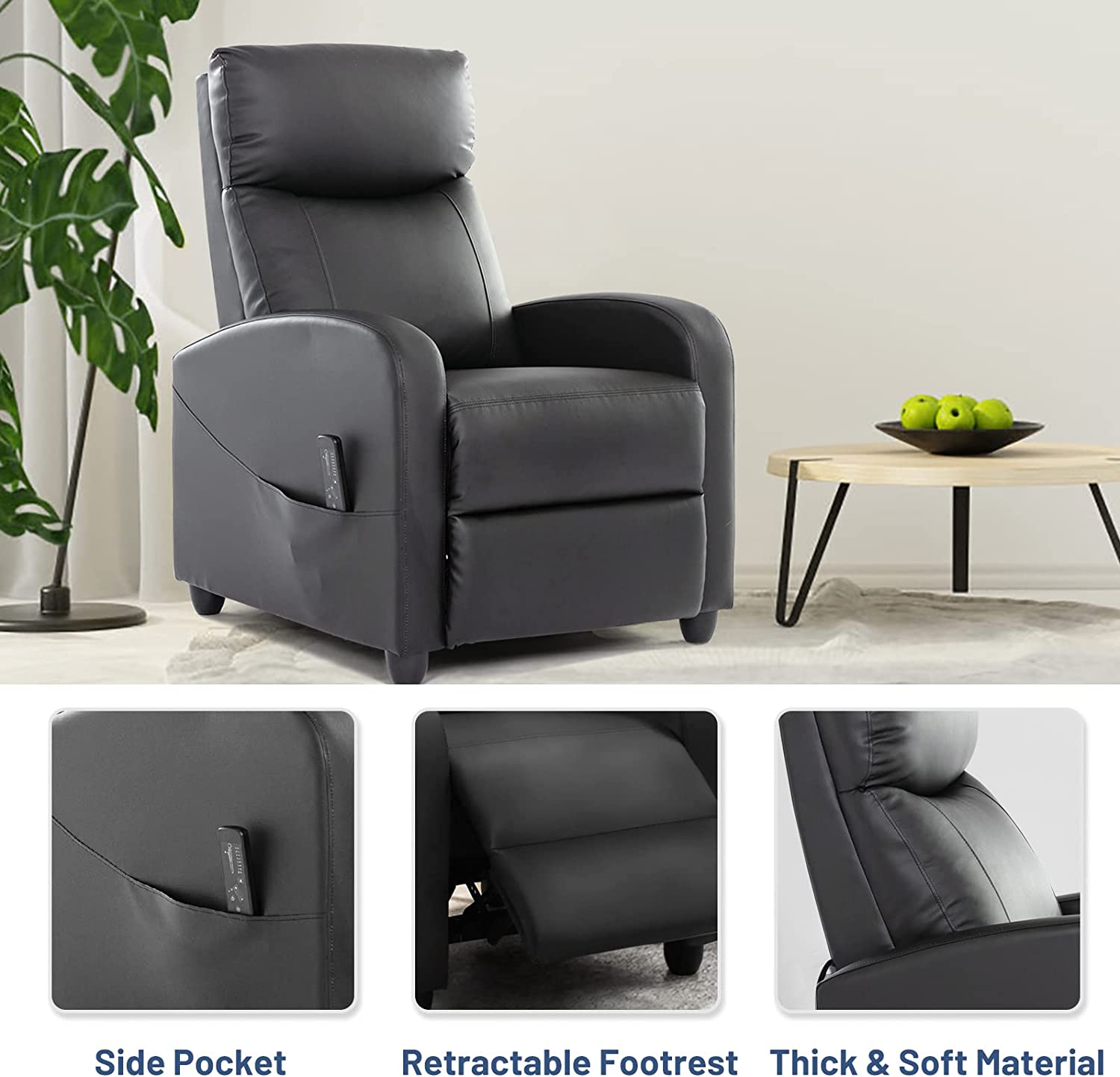 BlackRecliner chairs
