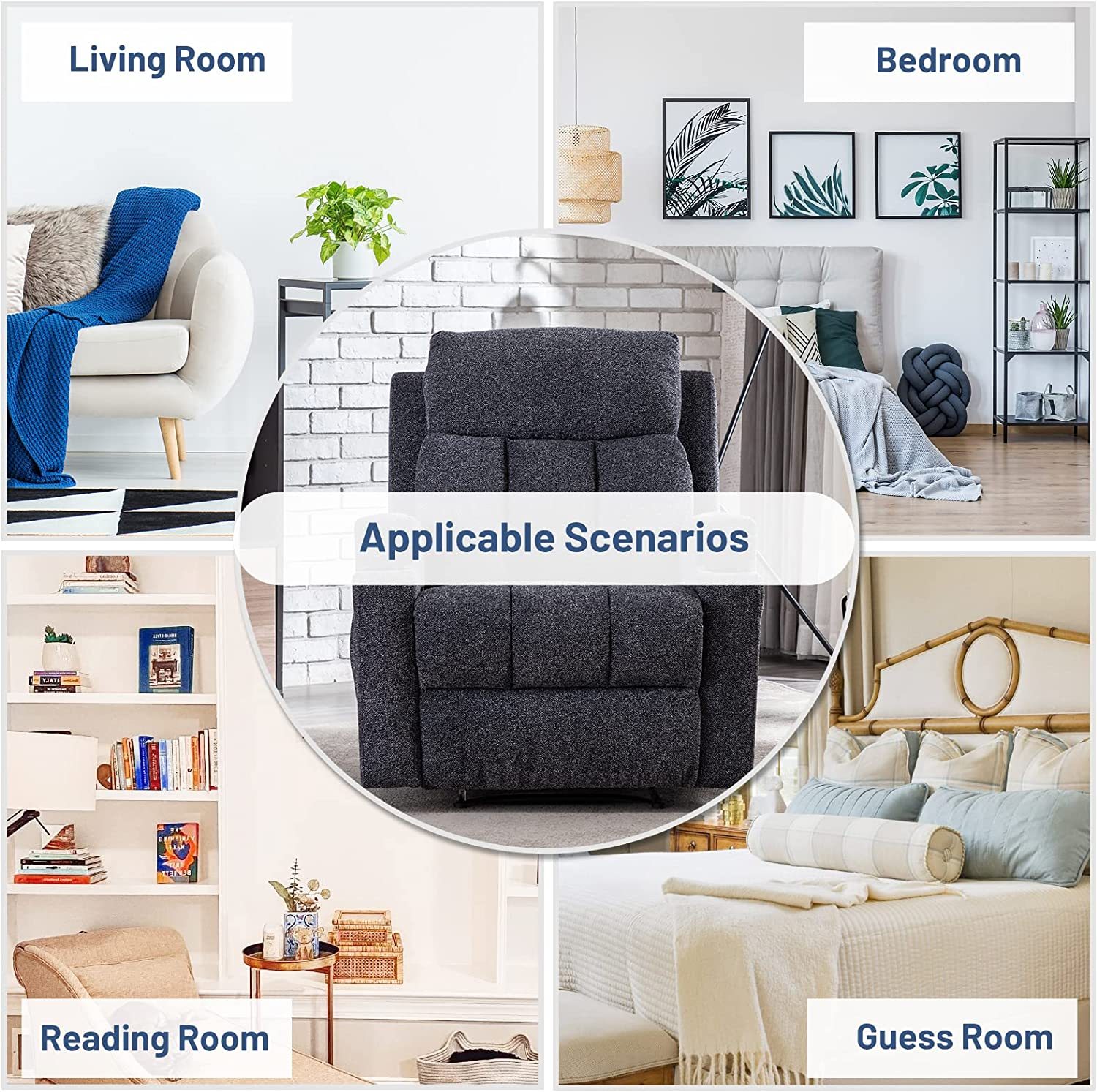 Dark GreyRecliner chairs