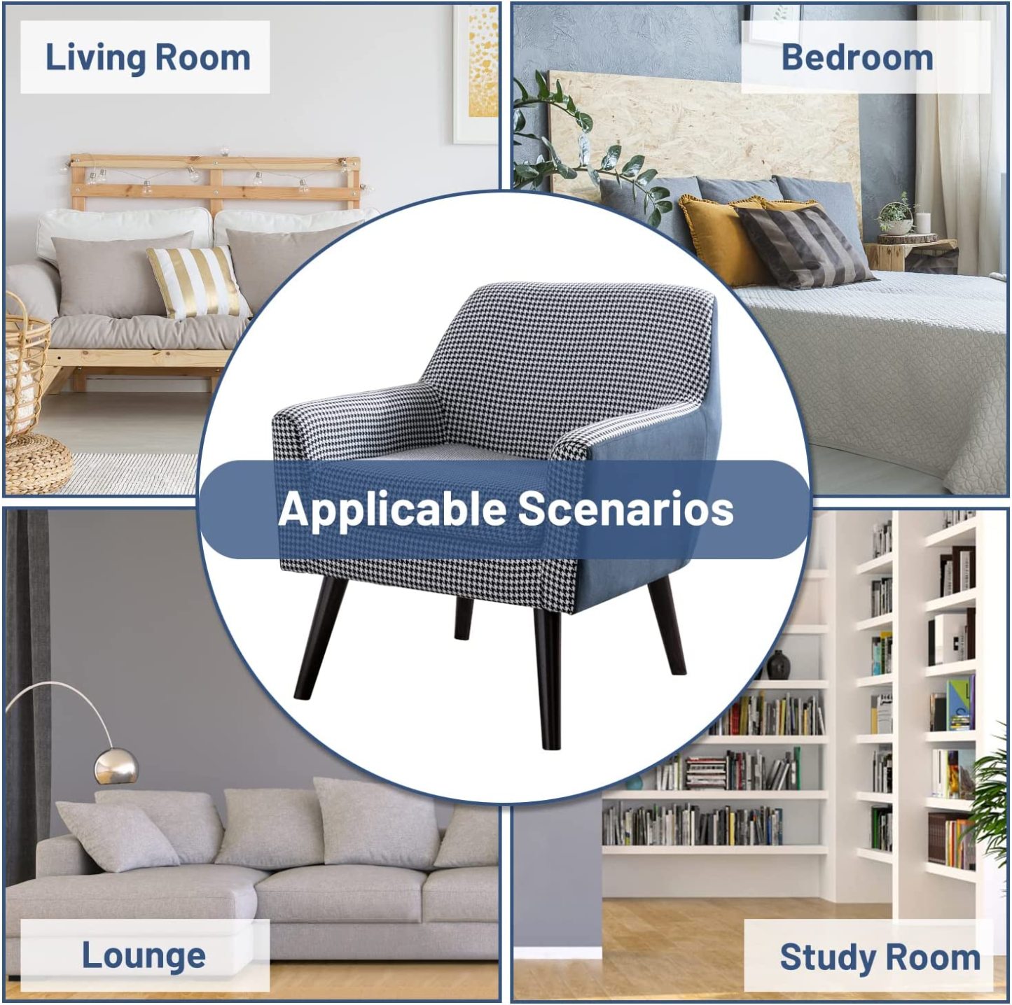 Black/WhiteAccent Chair