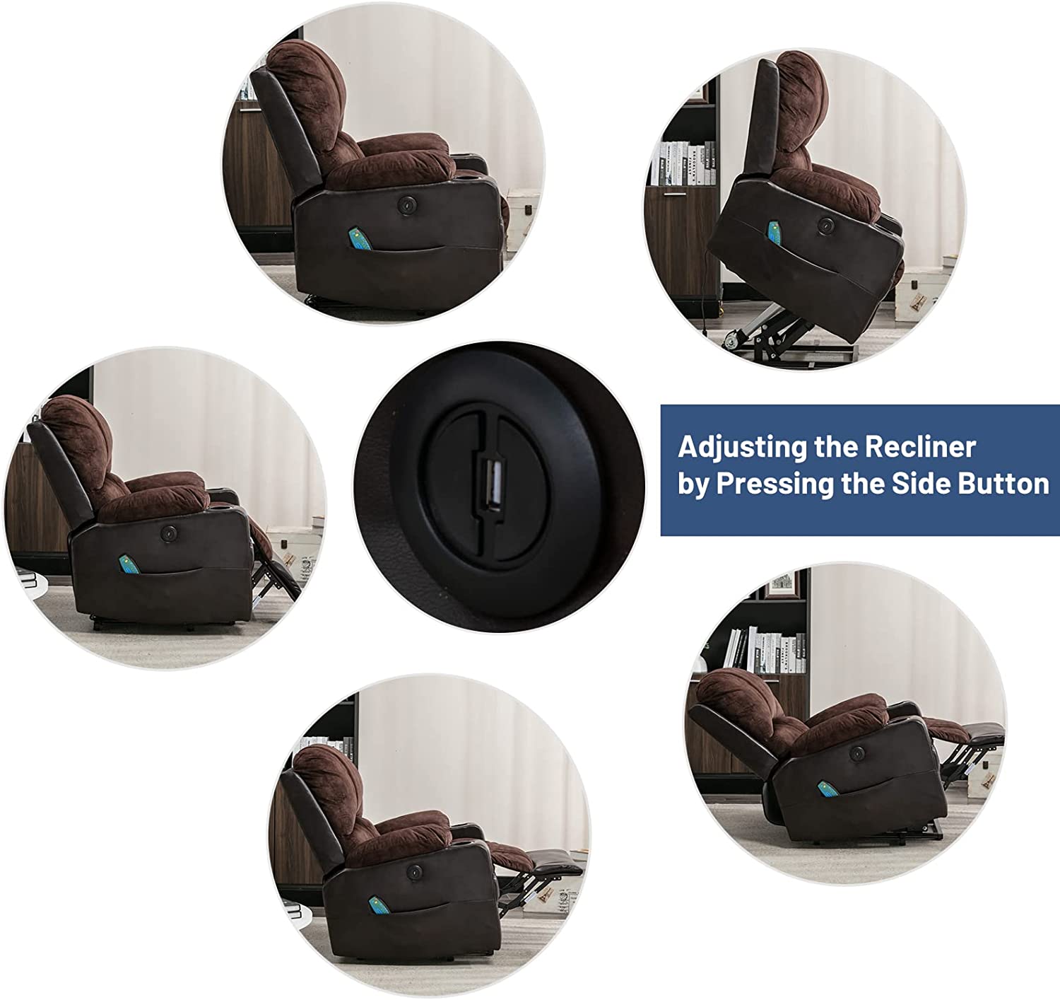 Dark BrownRecliner chairs