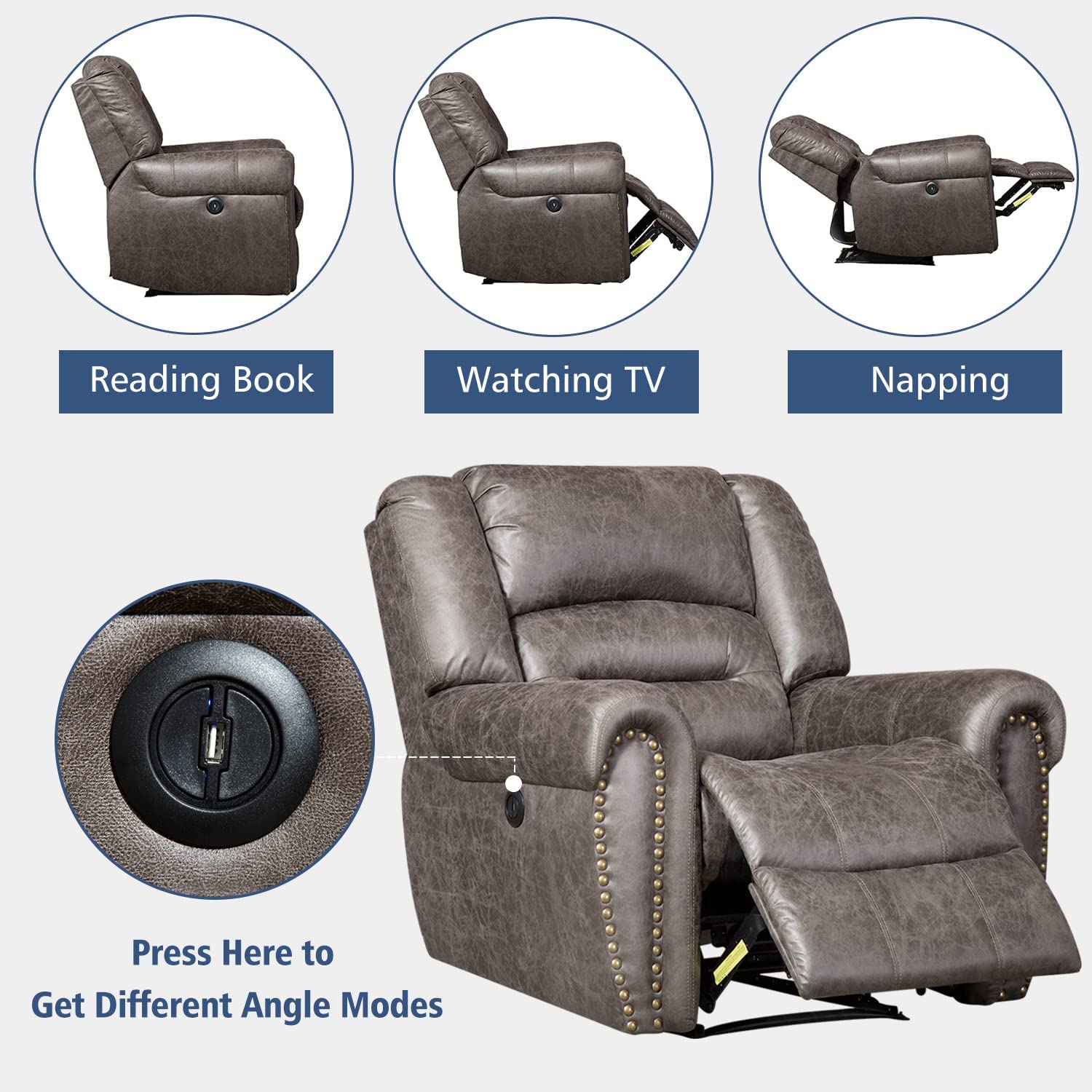 GrayRecliner chairs
