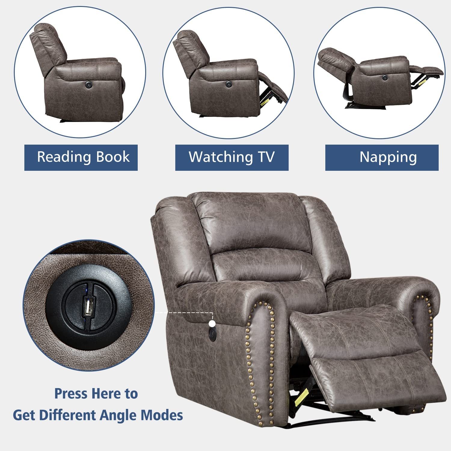 GrayRecliner chairs