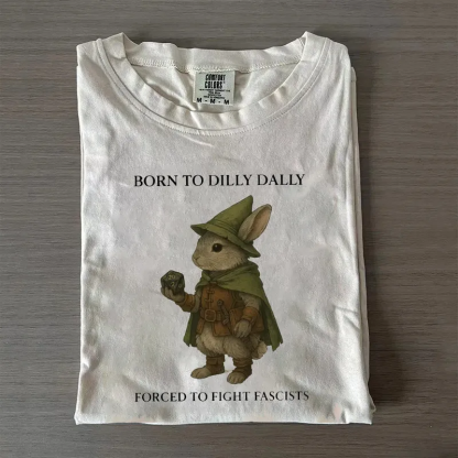 [Copy]DnD Born To Dilly Dally Forced To Fight Fascists Tank Top/T-shirt