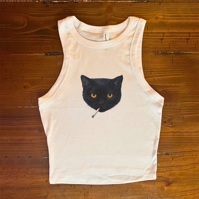 Smoking Cat Tank Top