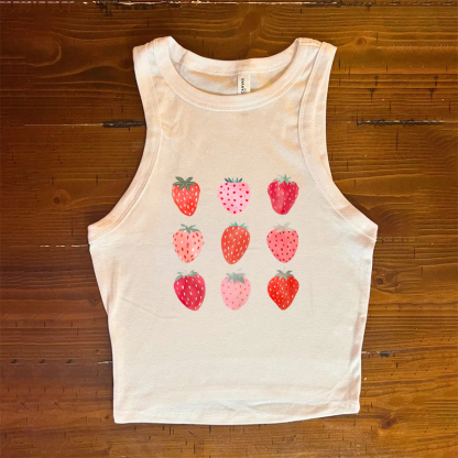 Summer Strawberry Tank Top