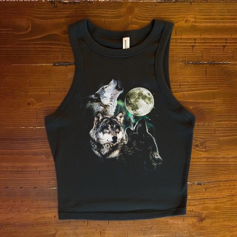 Vintage 90s Howling Wolves Tank Top