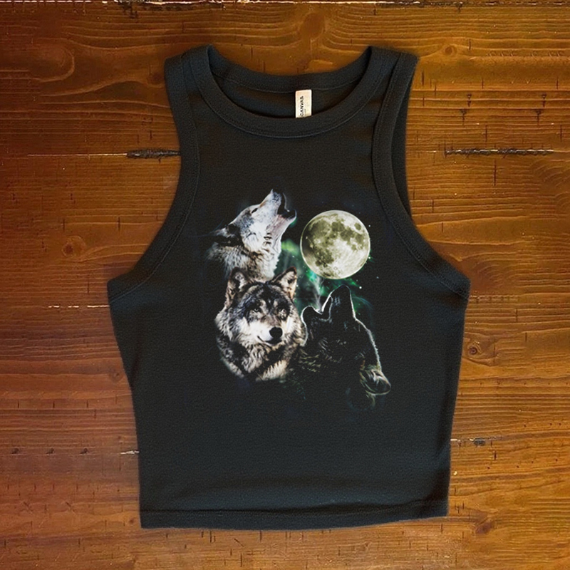 Vintage 90s Howling Wolves Tank Top