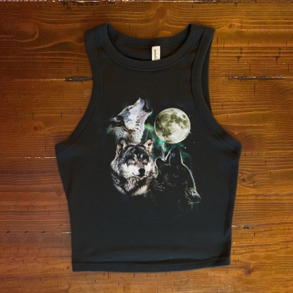 Vintage 90s Howling Wolves Tank Top