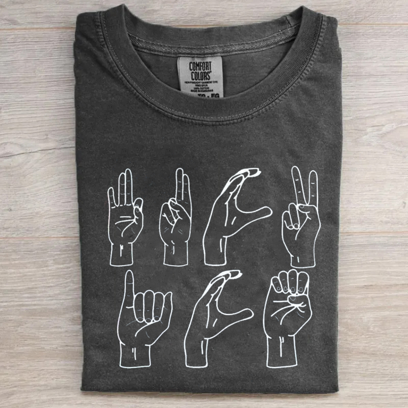 Comfort Colors Hand Sign Language F*ck ICE T-Shirt