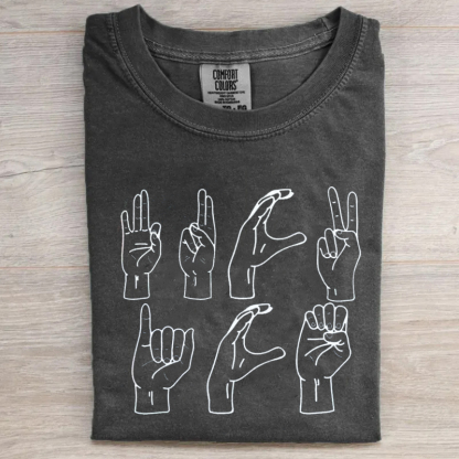 Comfort Colors Hand Sign Language F*ck ICE T-Shirt