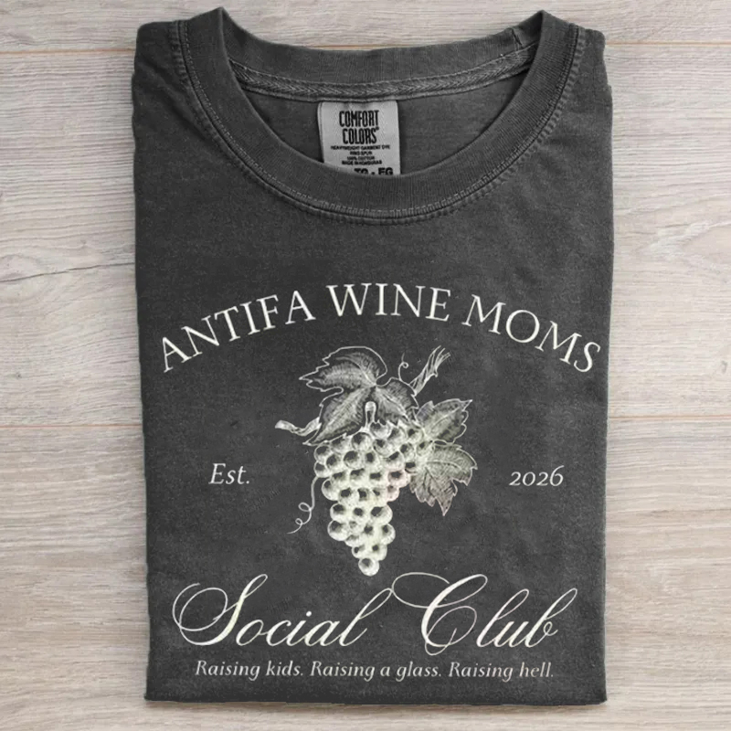Antifa Wine Mom T-Shirt