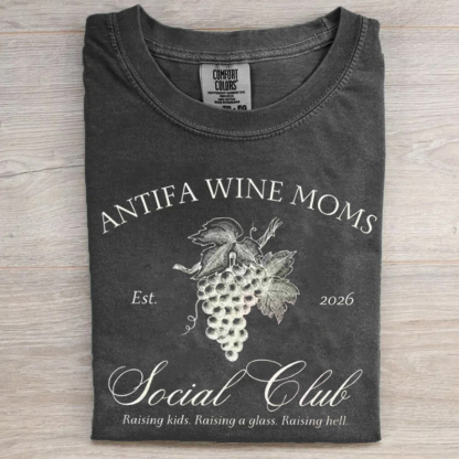 Antifa Wine Mom T-Shirt