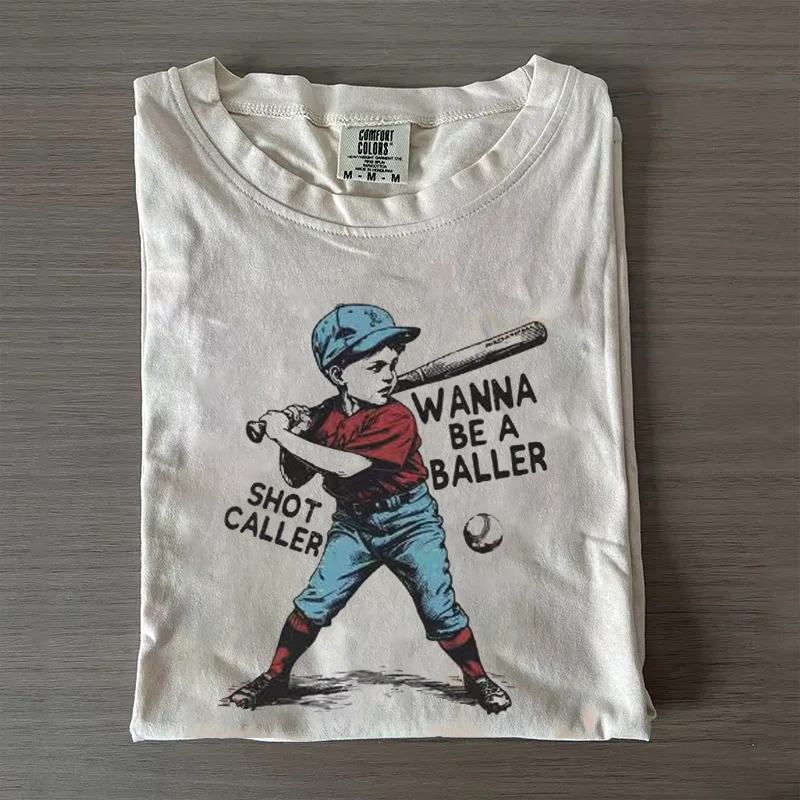 Wanna be a baller shot caller T-shirt