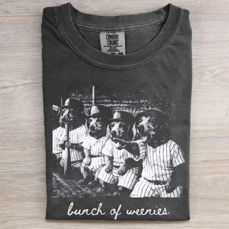 Funny Weenies Dachshunds Baseball T-shirt