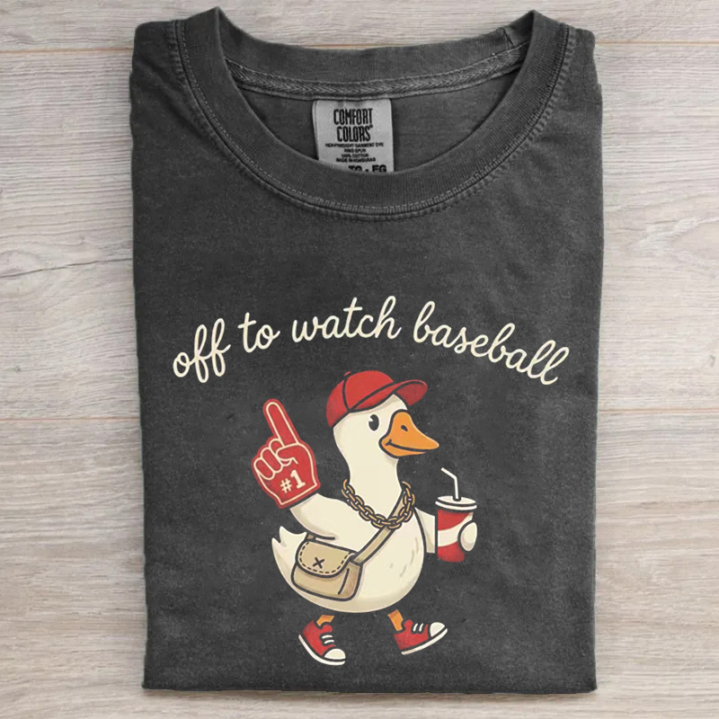 Off to Watch Baseball Goose T-shirt